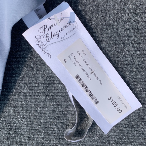 New Alfred Angelo bridesmaid top Size 12 cornflower - Picture 6 of 7